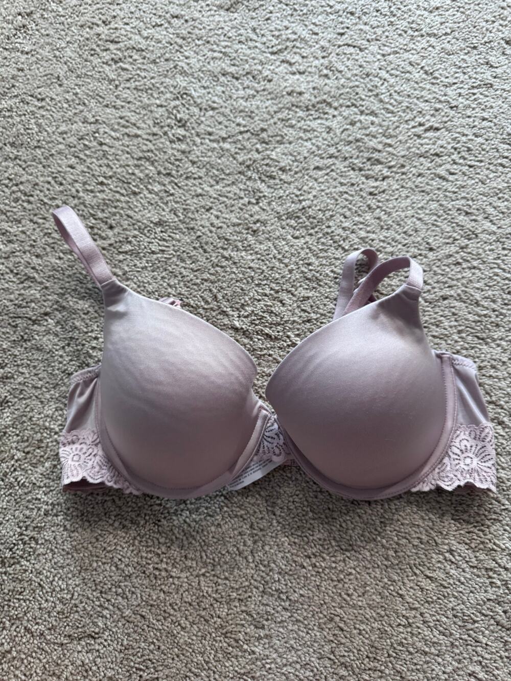 Auden The Daydream Demi Push Up T-Shirt Bra Women's Size 38C Champagne w/ Lace